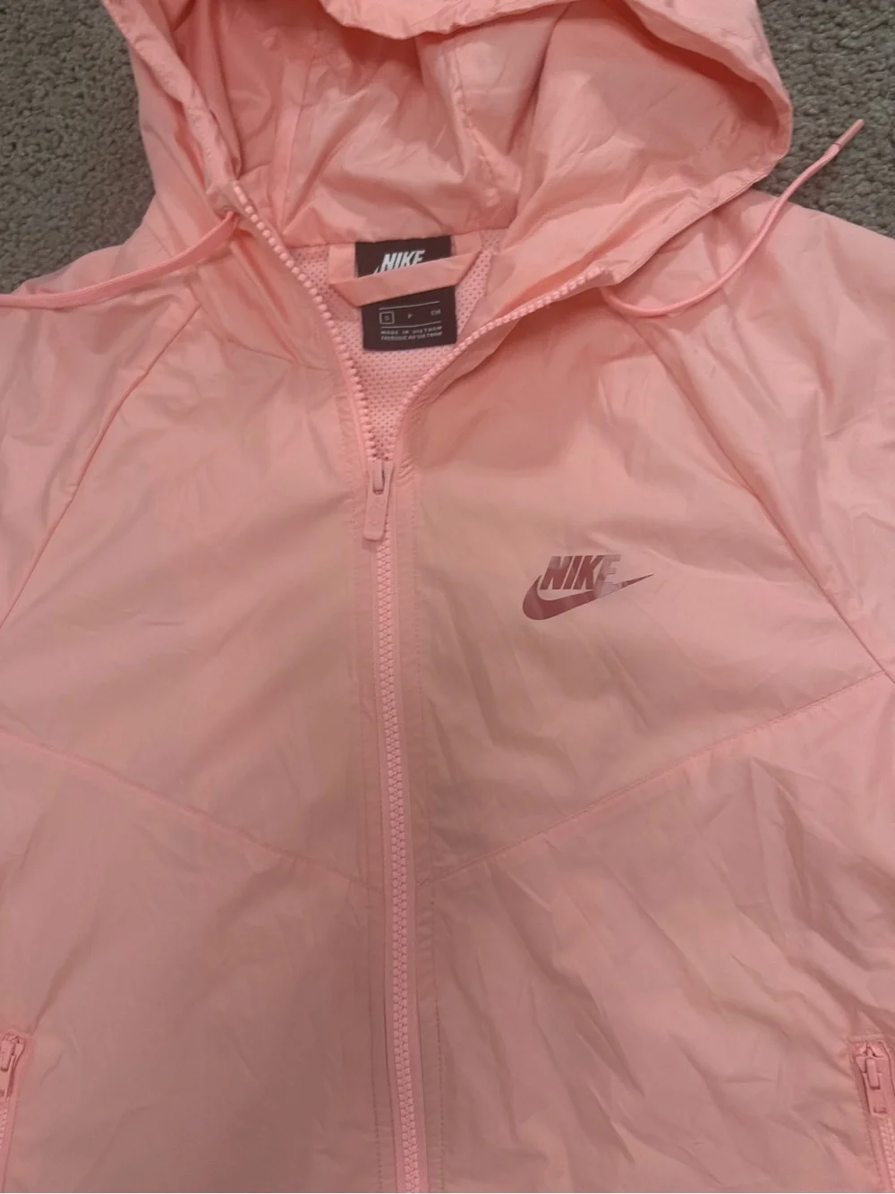 Womens Nike Sz M Hooded Windbreaker, leggings, sport bra
